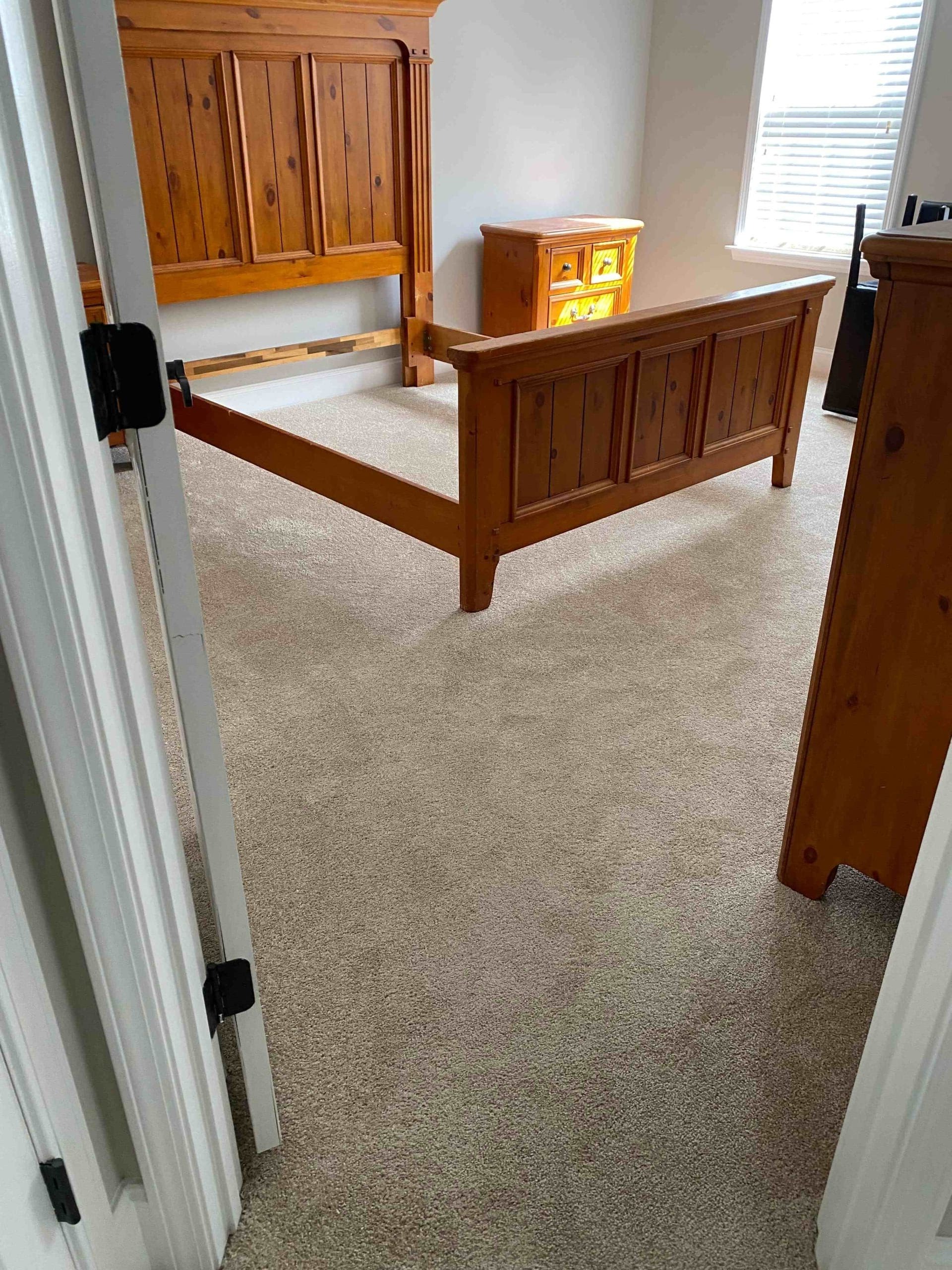 Bedroom carpet install